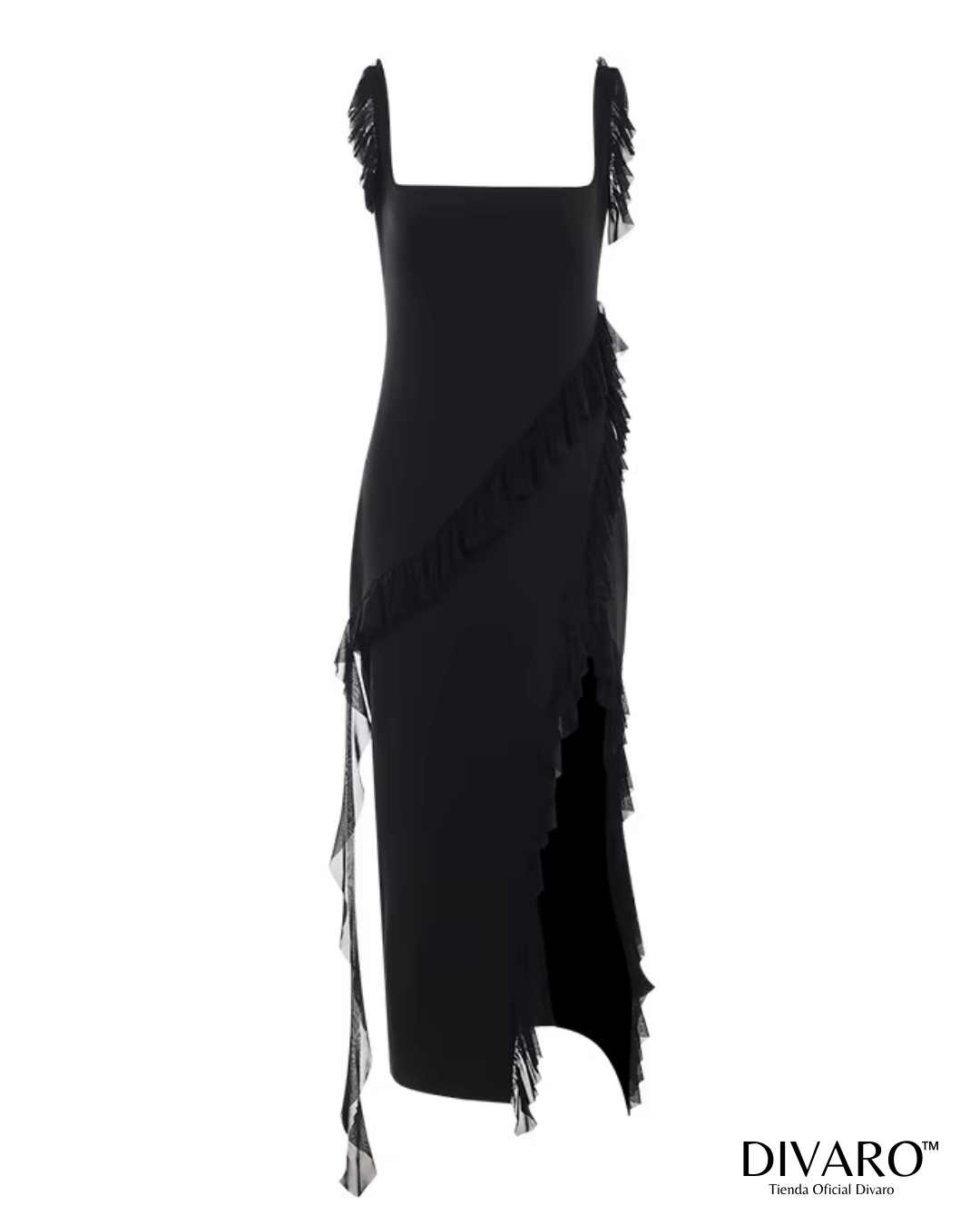 Elena - Vestido largo con olanes
