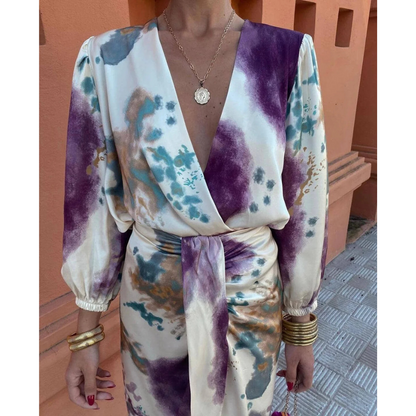 Melinda - Vestido Estampado Cuello en V