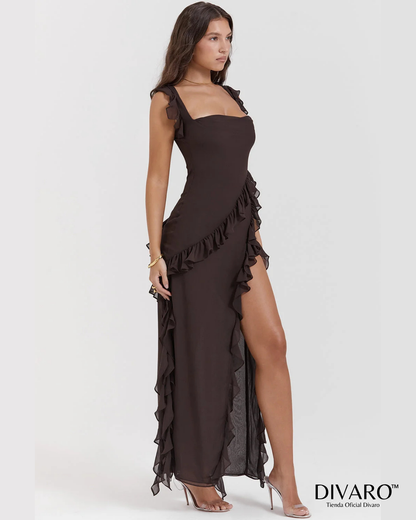 Elena - Vestido largo con olanes