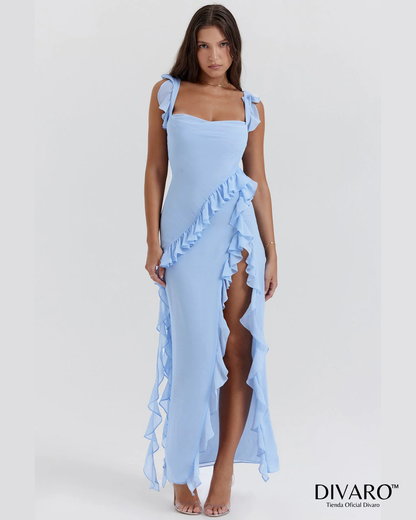 Elena - Vestido largo con olanes
