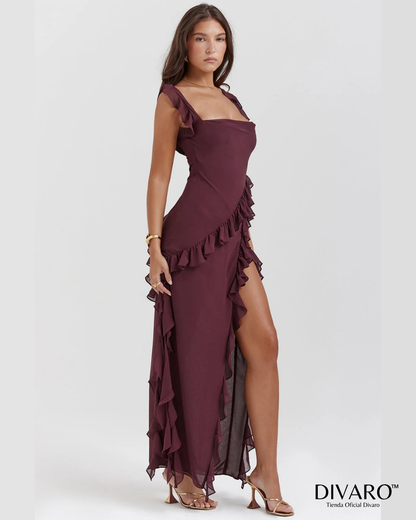 Elena - Vestido largo con olanes